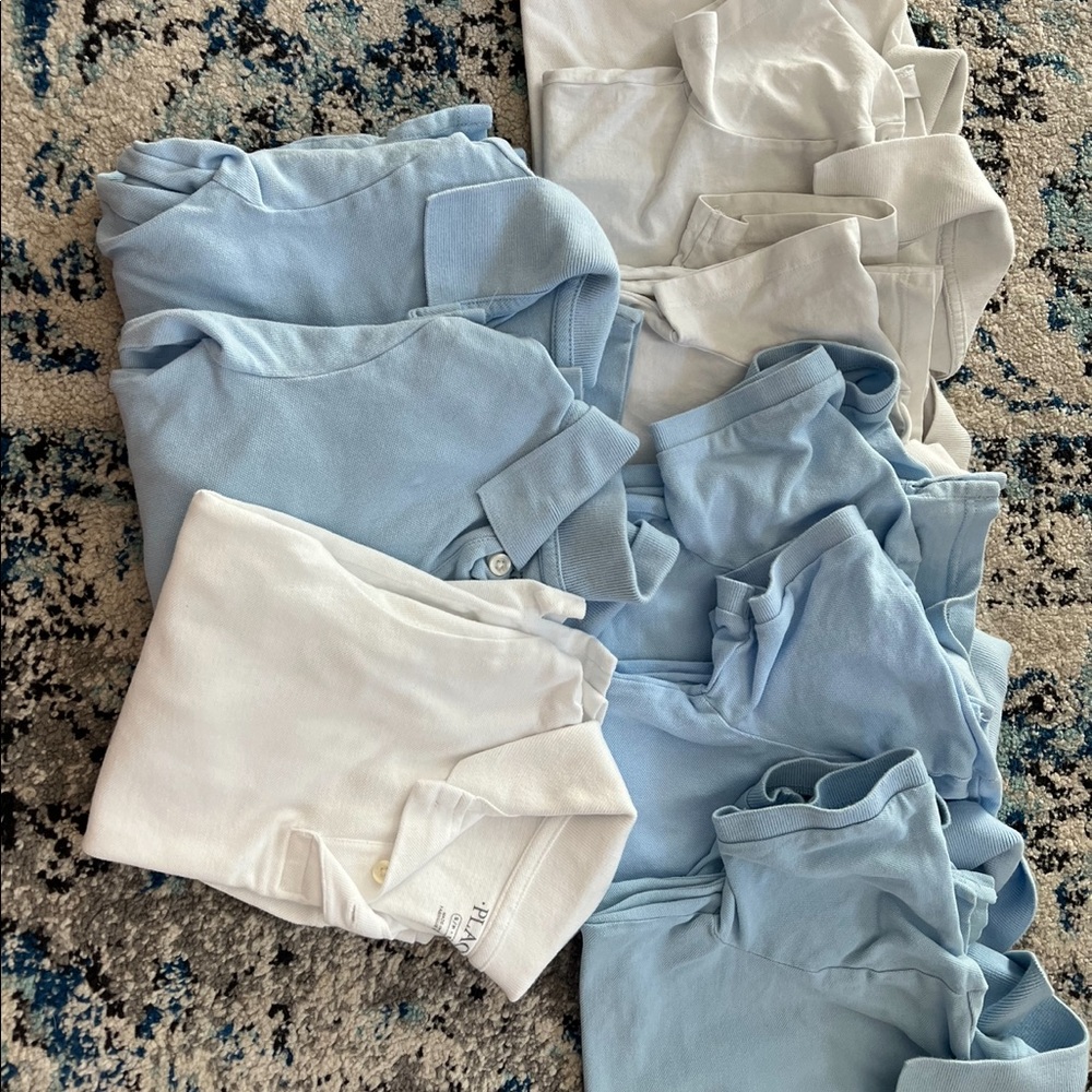 9 boys uniform shirts / h&m and childrens place